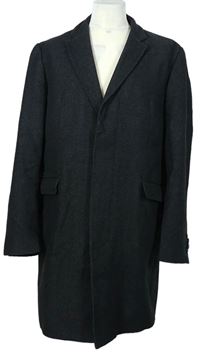 Pánský černý vlněný kabát zn. Baldessari 
