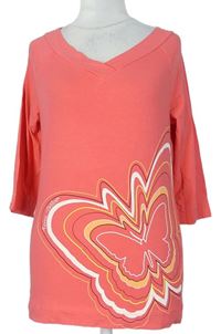 Dámské korálové triko s motýlkem zn. Tom Tailor 