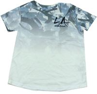 Bílo-modro-šedé tričko s nápisem zn. PRIMARK
