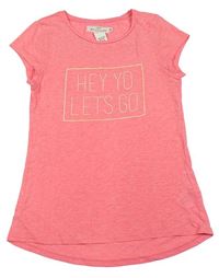 Neonově růžové tričko s nápisem zn. H&M