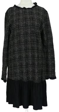 Dámské černo-smetanové vzorované pletené šaty zn. Bonprix