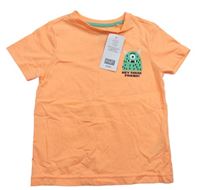 Neonově oranžové tričko s příšerkou zn. F&F