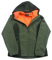 Khaki-zelená softshellová bunda s kapucí zn. icepeak