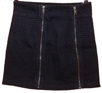 Dámská černá riflová sukně se zipy zn. H&M