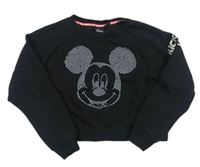 Černá crop mikina s Mickeym zn. Disney