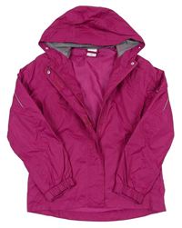 Růžová šusťáková jarní bunda s kapucí zn. Pocopiano