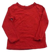 Červené triko s volánem zn. H&M