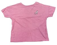 Růžové tričko s jednorožcem zn. F&F