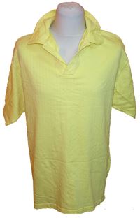 Pánské žluté tričko s límečkem 