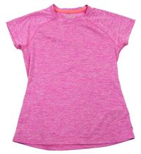 Neonově růžové melírované sportovní tričko zn. Matalan