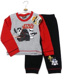 Nové - Šedo-červeno-černé pyžamo s potiskem Star Wars