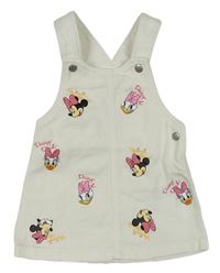 Bílé riflové laclové šaty s Minnie a Daisy zn. Disney