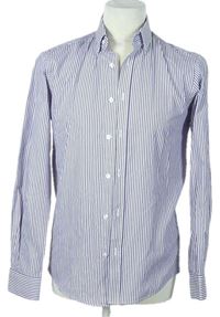 Pánská fialovo-bílá proužkovaná košile zn. Burton vel. 14,5-15