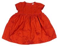 Červené slavnostní šaty s krajkou a flitry zn. M&Co
