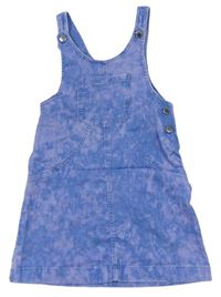Modré batikované riflové laclové šaty zn. F&F
