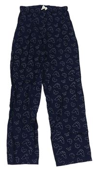 Tmavomodré vzorované pyžamové kalhoty zn. Pocopiano