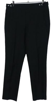 Dámské černé vzorované kalhoty s puky zn. F&F