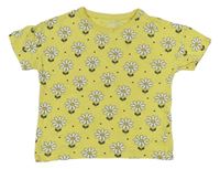 Žluté květované tričko zn. F&F