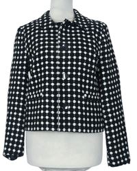 Dámský černo-bílý vzorovaný kabátek zn. M&S
