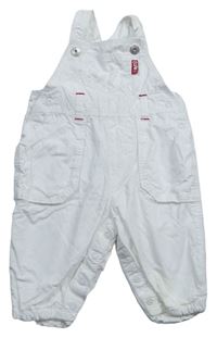 Bílé plátěné podšité laclové kalhoty zn. H&M