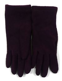 Fialové fleecové prstové rukavice 