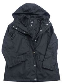 Černá nepromokavá jarní bunda s kapucí zn. New Look