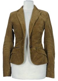 Dámské hnědé manšestrové sako s náloketníky zn. H&M vel. 32