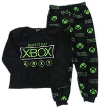 Černé chlupaté pyžamo s X-BOX 