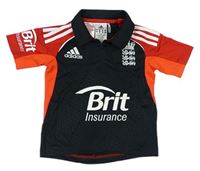 Červeno-černé sportovní polo tričko England zn. Adidas