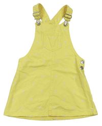 Žluté puntíkaté riflové laclové šaty zn. F&F