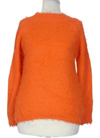 Dámský oranžový chlupatý svetr zn. Primark 