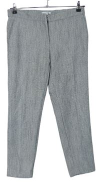 Dámské šedo-bílé vzorované kalhoty zn. H&M
