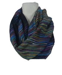 Dámská tmavomodro-barevná vzorovaná límcová šála 