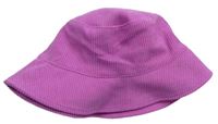Dámský růžový sametovo/manšestrový klobouk zn. Primark 