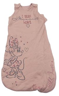 Růžový zateplený spací pytel s Minnie zn. Disney