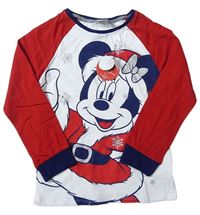 Bílo-červené triko s Mickey mousem zn. Pep&Co