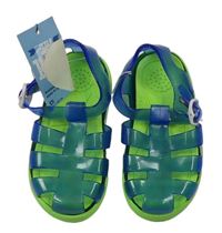 Modro-zelené gumové sandály - vel. 24 zn. Matalan