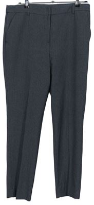 Dámské černo-šedé vzorované společenské kalhoty s puky zn. TU 