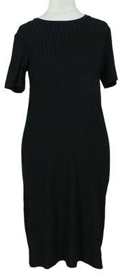 Dámské černé žebrované šaty zn. Primark 