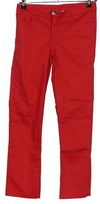 Dámské červené skinny crop kalhoty zn. H&M