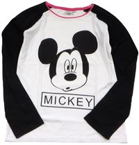 Outlet - Bílo-černé triko s Mickeym zn. Disney 