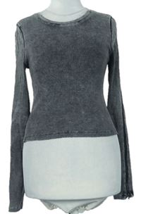 Dámské šedé žebrované triko zn. H&M