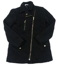 Černý vlněný kabát zn. H&M