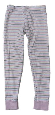 Bílo-barevné pruhované pyžamové kalhoty zn. George