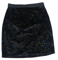 Černo-barevná třpytivá sametová sukně zn. M&Co.