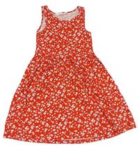 Červené květované šaty zn. H&M