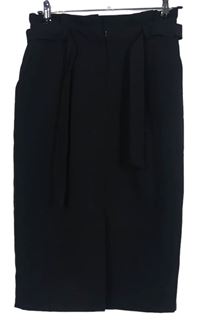 Dámská černá pouzdrová midi sukně s páskem zn. New Look 