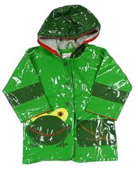 Zelená pláštěnka s kapucí a žabičkou zn. Kidorable 