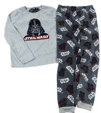 Šedo-černé fleecové pyžamo Star Wars