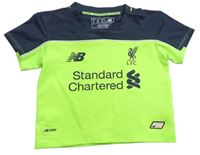 Neonově žluto-tmavošedé fotbalové tričko - Liverpool FC zn. New Balance